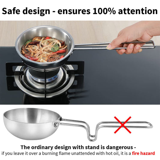 Hawkins Cup Tadka Pan Triply Stainless Steel Pan, Silver - 490.00 | Rasoi Bazaar