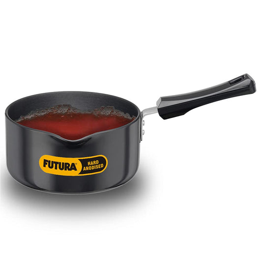Hawkins Futura Saucepan Hard Anodised Induction Sauce Pan with Lid, Small Multipurpose Sauce Pan