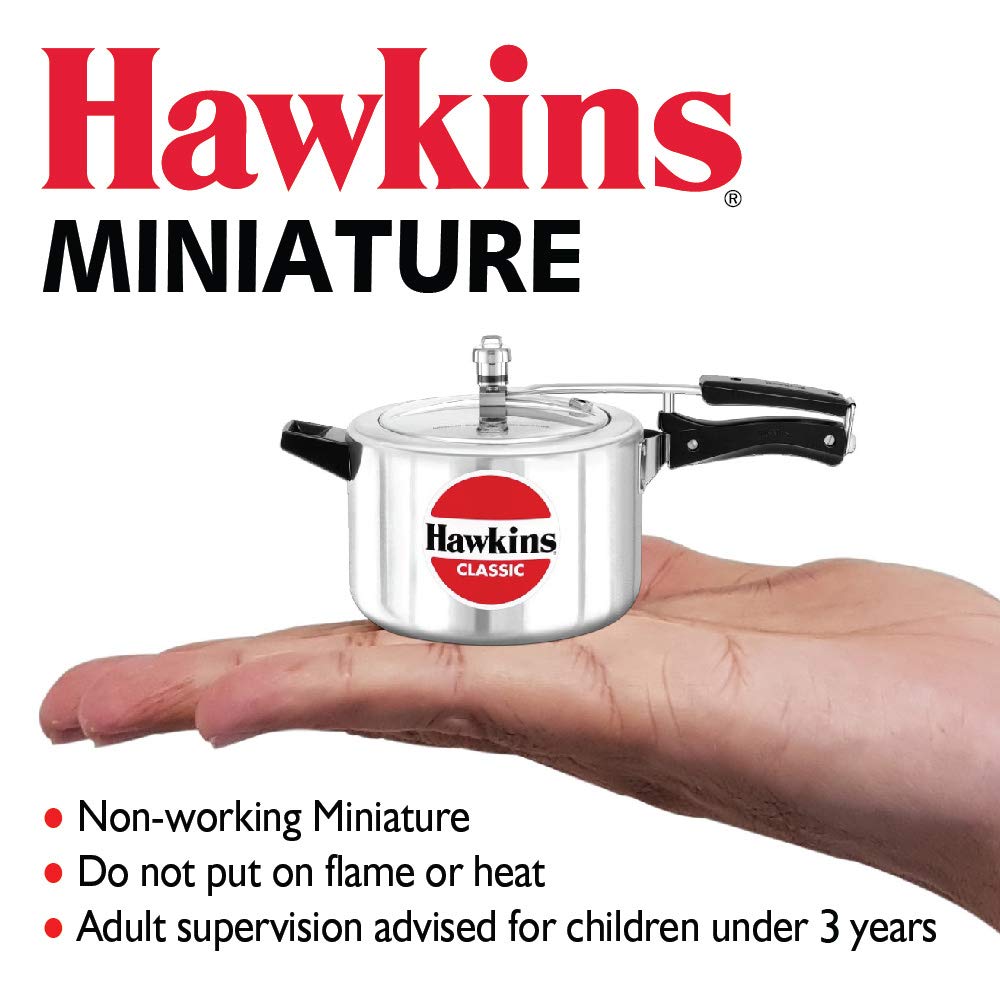 Hawkins Miniature Cooker Toy Cooker for Kids, Small Silver Mini Cooker (MIN)