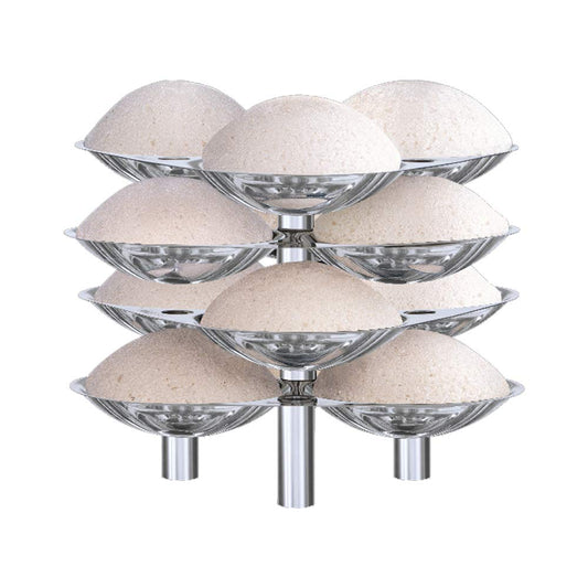 Hawkins Idli Stand Suitable for 3, 5 Litre Cooker, Makes 12 Idlis, Stainless Steel Idli Maker
