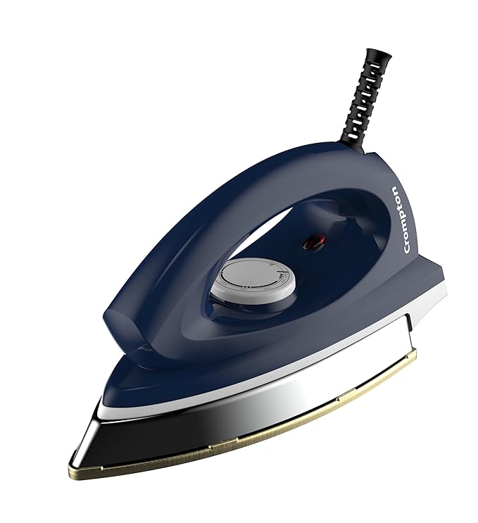 Blue iron with a white background