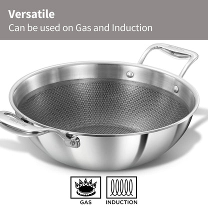 Hawkins Pro Shielded Nonstick Triply Deep-Fry Pan (Kadhai)
