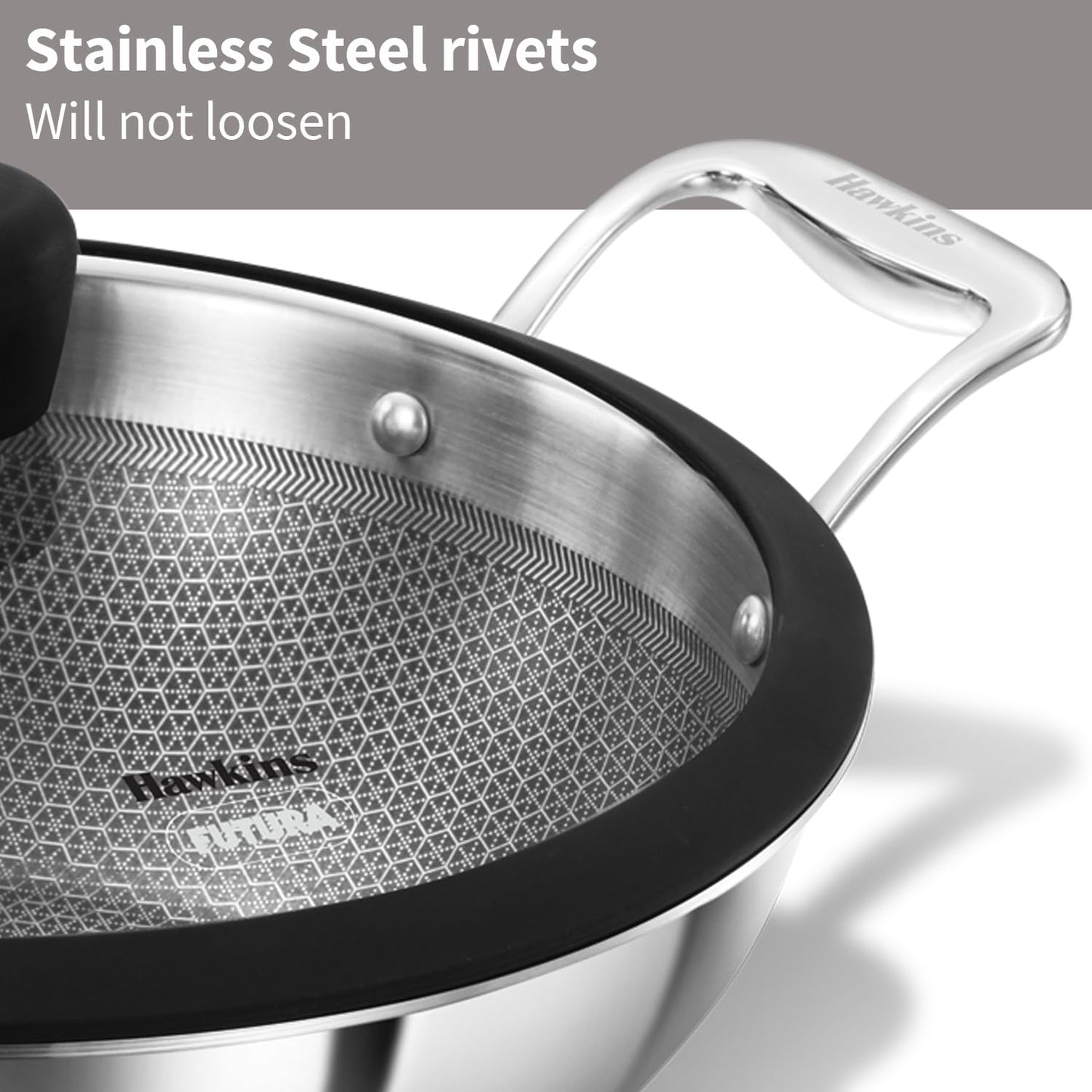 Hawkins Pro Shielded Nonstick Triply Deep-Fry Pan (Kadhai)