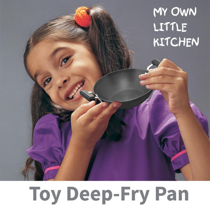 Hawkins Futura Cookware 3-Piece Toy Kitchen Set Toy Deep-Fry Pan, Frying Pan & Tava for Kids