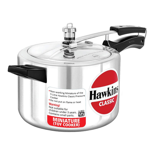 Hawkins Miniature Cooker Toy Cooker for Kids, Small Silver Mini Cooker (MIN)