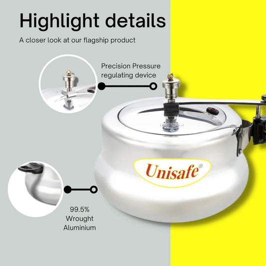 Unisafe Platinum Aluminium Pressure Cooker